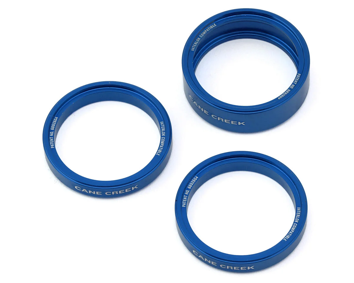 Cane Creek Interlok Headset Spacer Kit (Blue) (1-1/8") (5/10mm)